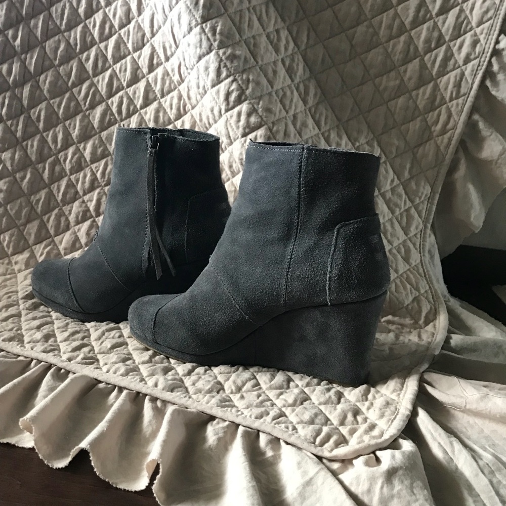 TOMS wedge booties
